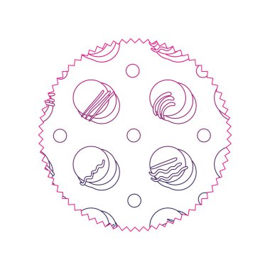 renkli daire geometrik memphis tarzı arka plan vektör çizim ile