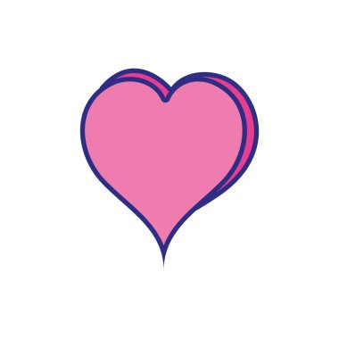 renkli sanat kalp yama stil tasarlamak vektör