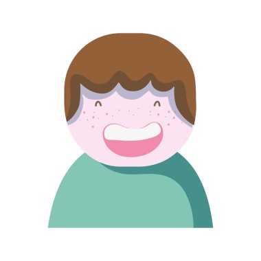 Avatar çocuk t-shirt ve saç modeli tasarım vektör çizim ile