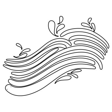 çizgi mavi dalga şekli sıçramalarına vektör çizim ile