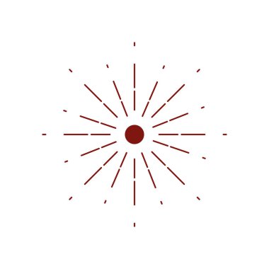 Soyut ray tasarım vektör çizim ile doğal sunburst