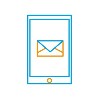 Smartphone aygıt araç teknolojisi ve elektronik Tema izole tasarım vektör çizim