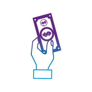 Bill para finans ve ticaret Tema izole tasarım vektör çizim