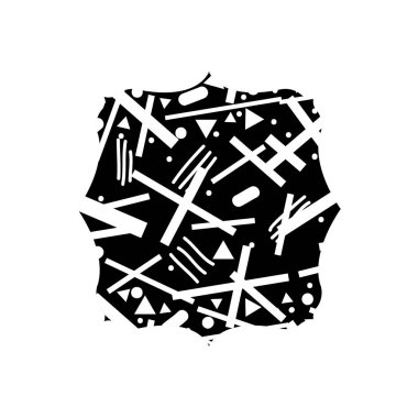 Soyut grafik stili arka plan vektör çizim ile kontür köşeli