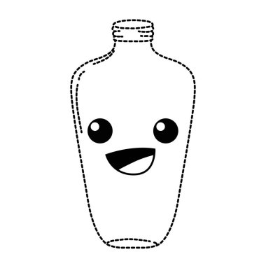 noktalı şekil mutlu mason kavanoza kawaii karikatür vektör çizim