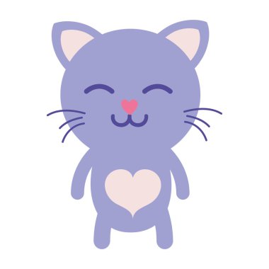 renkli uyuyan kedi sevimli kedi hayvan vektör çizim