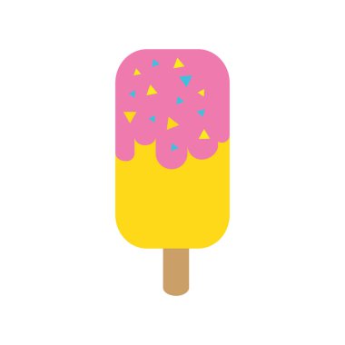 Tam renk karamel buz lolly şekerli tatlı vektör çizim