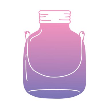 renk silhoouette küçük mason cam tel sapı vektör çizim ile