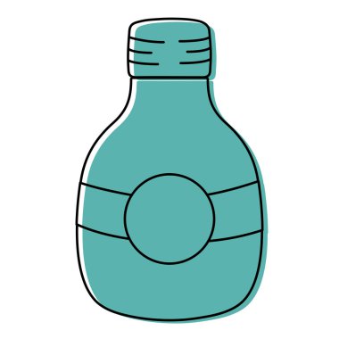 renk orta mason kavanoza daire etiket vektör çizim ile