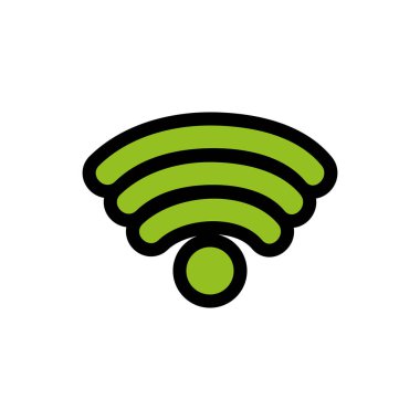 çizgi rengi wifi sembolü dijital Internet bağlantısı vektör çizim