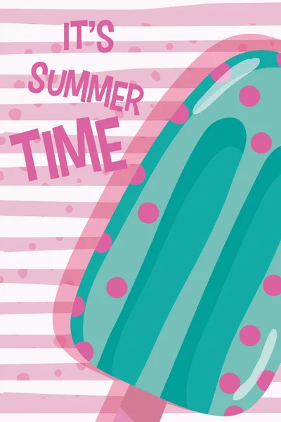 その夏の時間カード概念ベクトル イラスト グラフィック デザイン — ストックベクタ