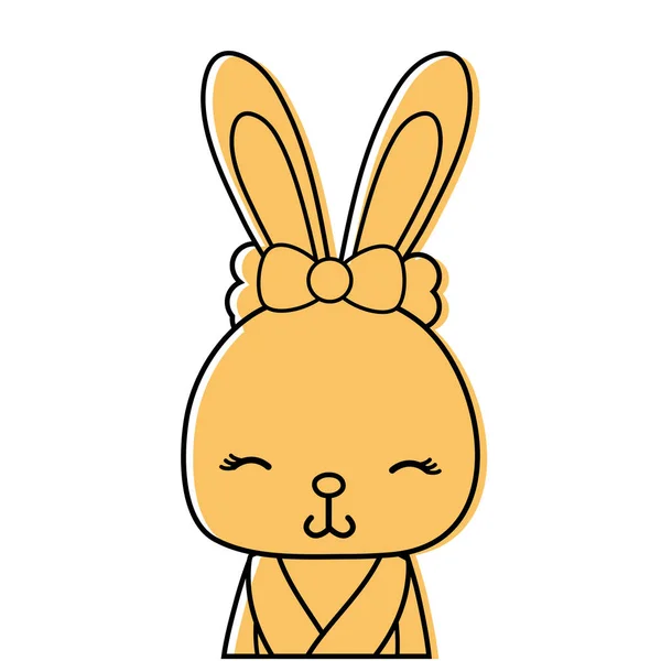 Колір Чарівний Сором Язливий Кролик Жіноча Дика Тварина Векторні Ілюстрації — стоковий вектор