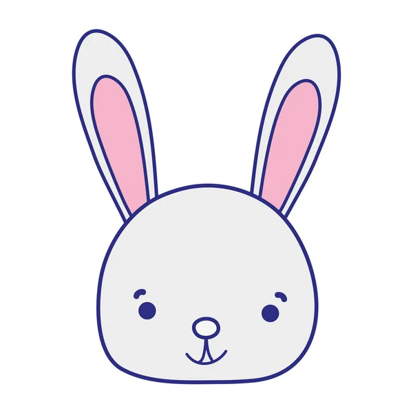 Colorida Sonrisa Cabeza Conejo Animal Salvaje Vector Ilustración — Vector de stock
