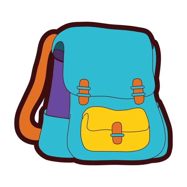 Gambar Vektor Desain Objek Pendidikan Ransel Sekolah Warna Penuh - Stok Vektor