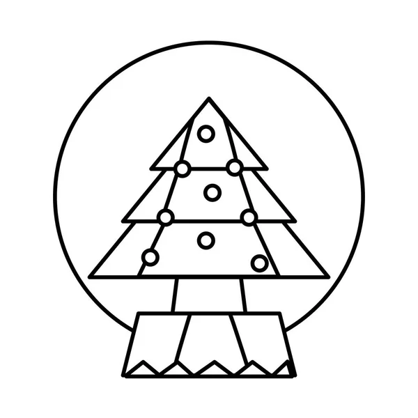 Ligne Joyeux Noël Objet Décoration Design Vectoriel Illustration — Image vectorielle
