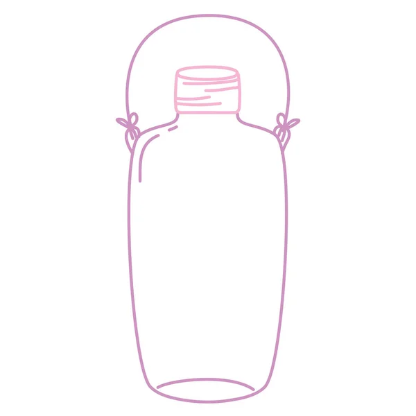 Color Line Lange Mason Jar Met Draad Omgaan Met Stijl — Stockvector