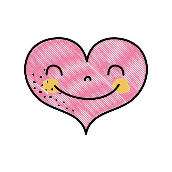 Терте Щасливе Серце Гаваї Виразом Обличчя Векторні Ілюстрації — стоковий вектор