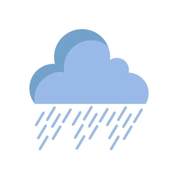 Natural Cloud Sky Raining Weather Vector Illustration — Stock Vector