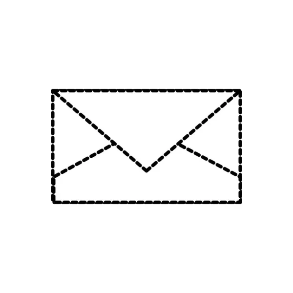 Posta Mektup Mesaj Tema Izole Tasarım Vektör Çizim Zarf — Stok Vektör