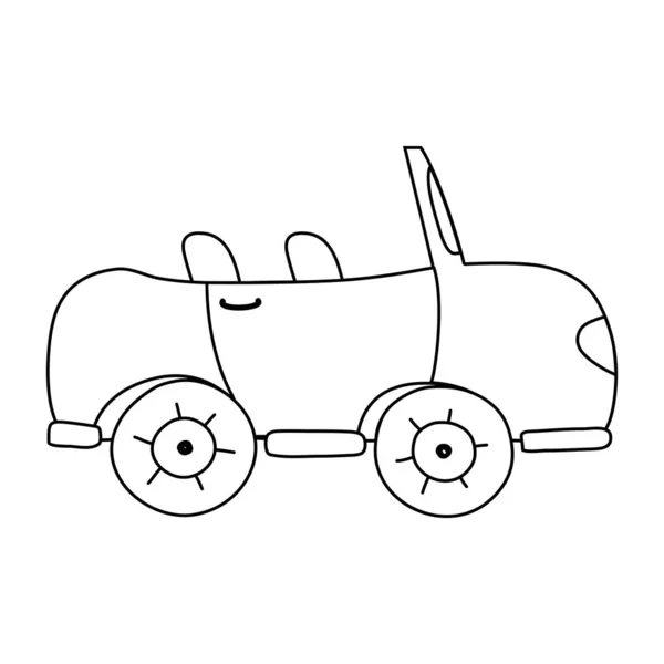 Line Sport Car Tranport Vehicle Vector Illustration — Stock Vector