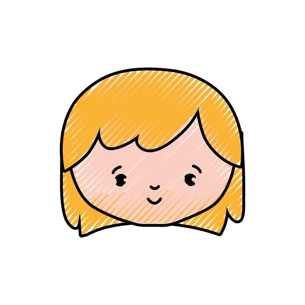 Девочка Детского Возраста Маленькие Люди Тема Изолированный Дизайн Векторная Иллюстрация — стоковый вектор