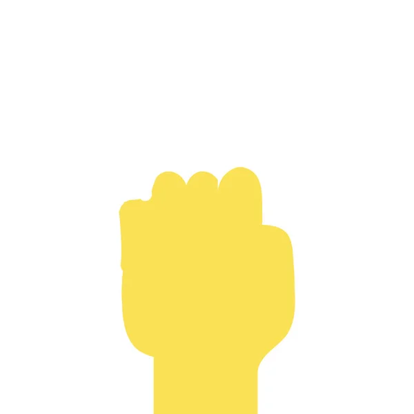 Mão Colorida Com Oposição Símbolo Gesto Comunicação Vetor Ilustração —  Vetores de Stock