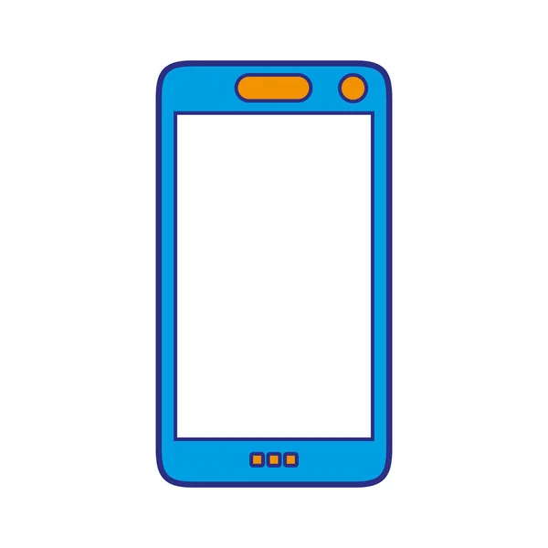 Colorata Tecnologia Smartphone Chiamare Parlare Disegno Vettoriale Illustrazione — Vettoriale Stock