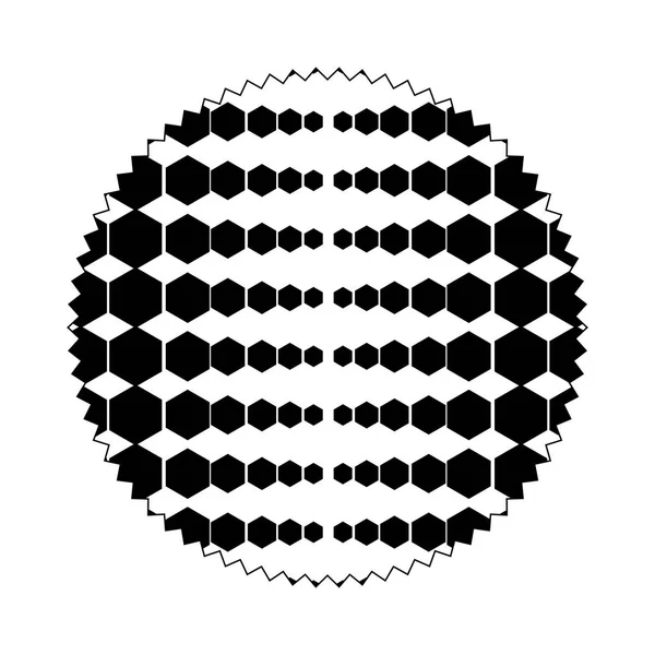 Silhouette Cirkel Med Sömlös Kreativa Bakgrundsgrafik Dekoration Vektorillustration — Stock vektor