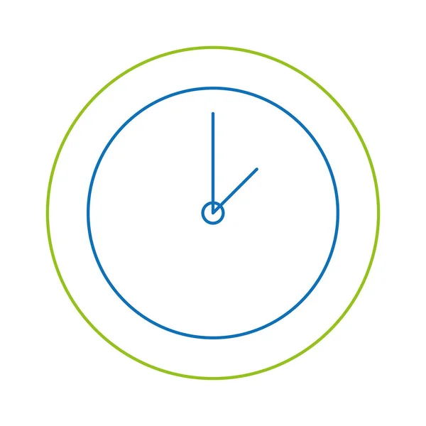 Χρώμα Γραμμής Κύκλο Τοίχο Ρολόι Ώρας Αντικείμενο Εικονογράφηση Φορέα — Διανυσματικό Αρχείο