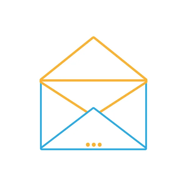 Linha Cartão Mail Com Informações Texto Mensagem Vetor Ilustração — Vetor de Stock