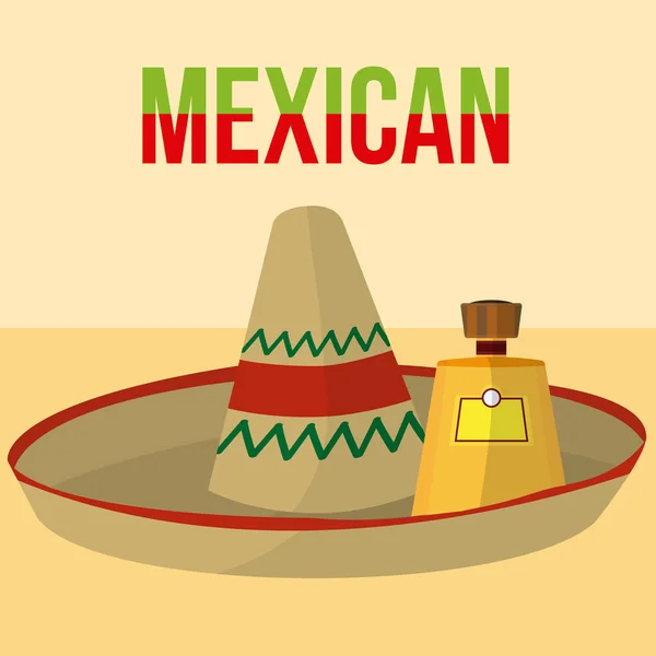Mexikói Kultúra Rajzfilmek Vektoros Illusztráció Grafikai Tervezés — Stock Vector
