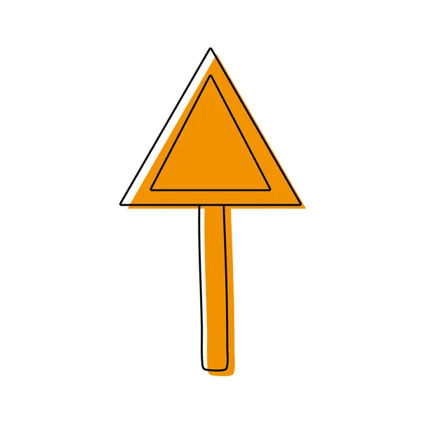 Barevný Trojúhelník Varování Kovové Všimne Frame Vector Illustation — Stockový vektor