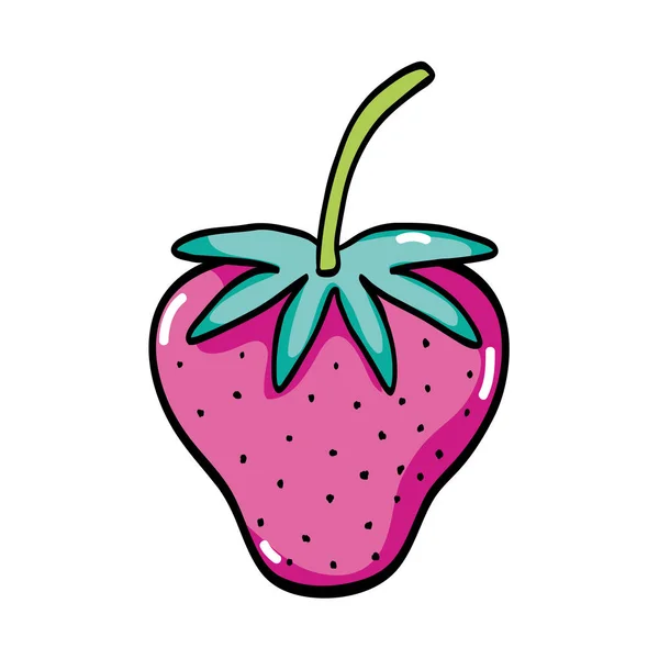 美味的草莓新鲜有机水果矢量说明 — 图库矢量图片