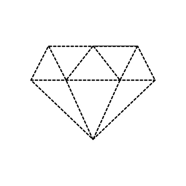점선된 아름다움 럭셔리 다이아몬드 액세서리 일러스트 — 스톡 벡터