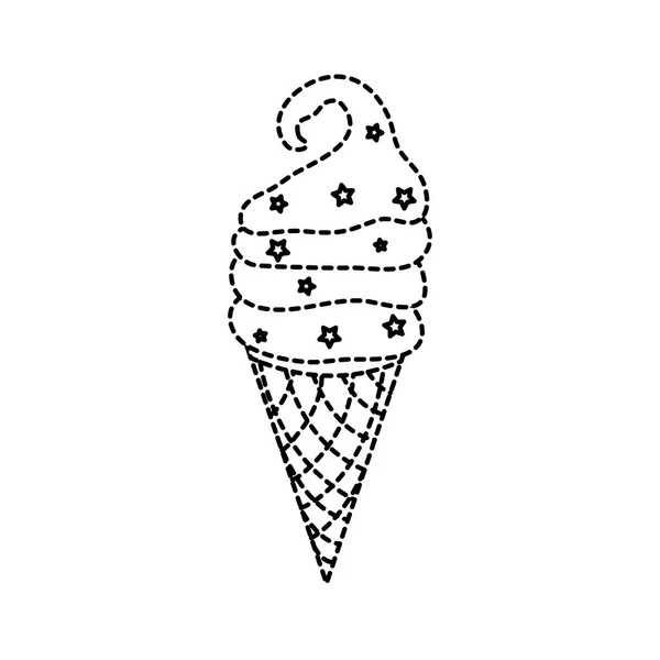 Мороженое Сладкого Десерта Пищевая Тема Изолированный Дизайн — стоковый вектор
