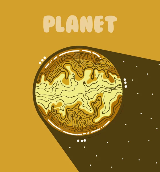 Neptun Milchstraße Planet Bunt Cartoon Vektor Illustration Grafik Design — Stockvektor