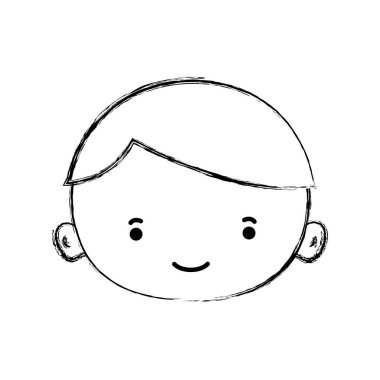 Şekil avatar çocuk yüz saç vektör çizim ile