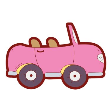 çizgi rengi spor araba tranport araç vektör çizim için