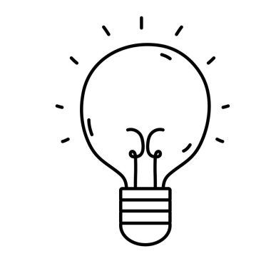 satır ampul fikir yaratıcı buluş vektör çizim için
