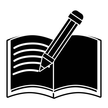 kontur kalem ve defter nesne Okulu illüstrasyon vektör