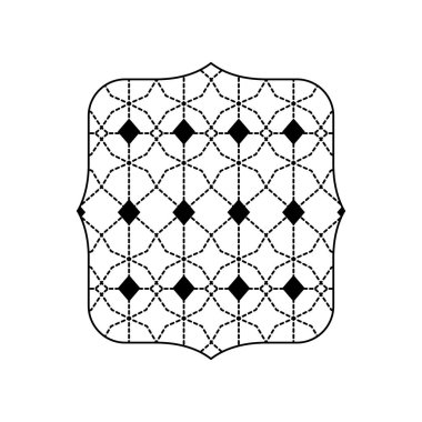 Doku dekorasyon ve tekstil tema izole tasarım vektör çizim tasarlamak çerçeve