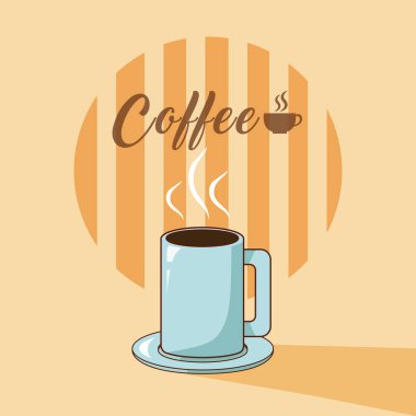 sıcak kahve Kupası vektör çizim grafik tasarım