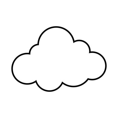 Bulut hava gökyüzü ve tema izole tasarım vektör çizim