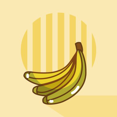 Muz lezzetli yiyecek karikatür kavramı vektör çizim grafik tasarım