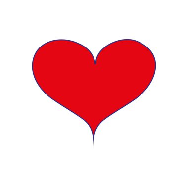 çizgi rengi kalp sembolü aşk ve tutku vektör tasarlamak