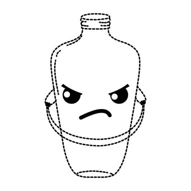 noktalı şekil kızgın mason kavanoza kawaii tel sapı vektör çizim ile