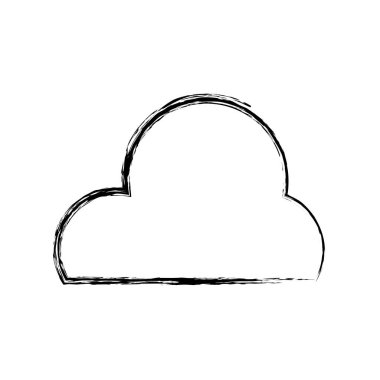 Şekil şirin doğal bulut gökyüzü vektör çizim şehrinde hava durumu