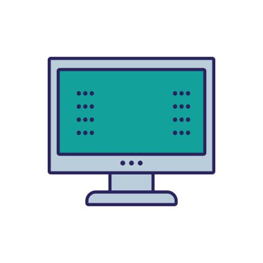 bilgisayar ekran web parola teknoloji vektör çizim ile