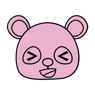 vahşi hayvan vektör çizim rengi neşeli panda baş