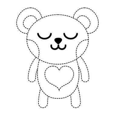 noktalı şekil ayı sevimli vahşi hayvan vektör çizim uyku